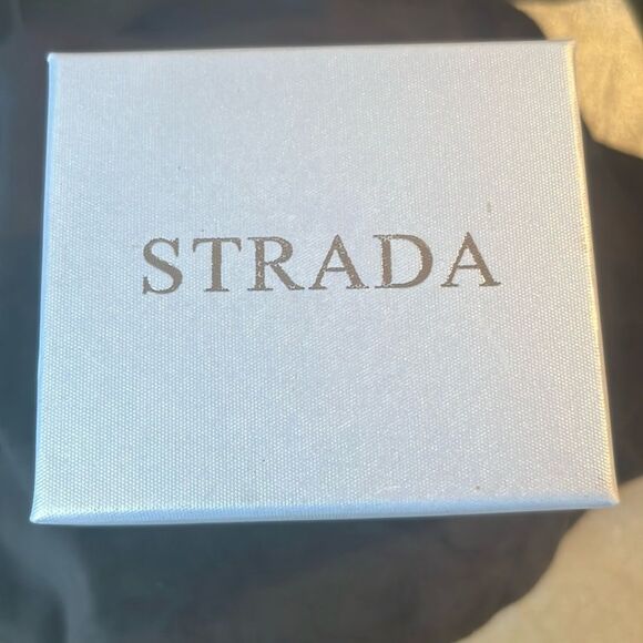 Strada Japanese Movement Glass, Multi Austrian Crystal Beaded Bracelet Watch - Picture 7 of 9